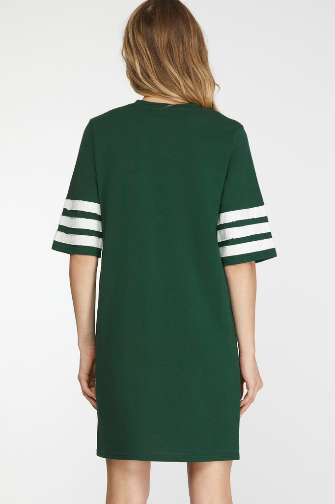 Green Football Sequin Dress