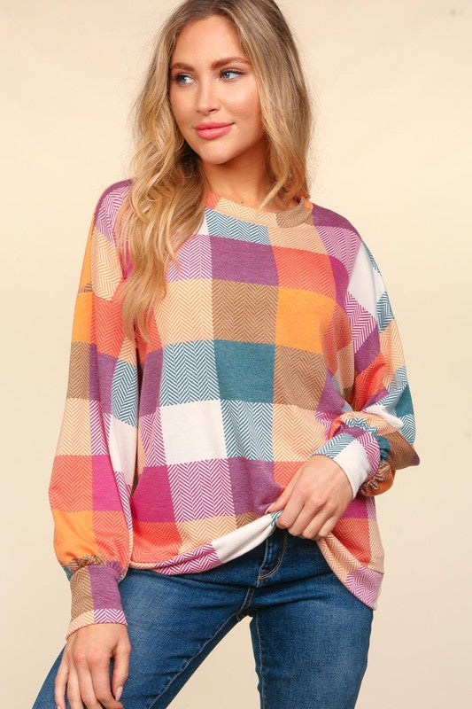 Fall Plaid Casual Top