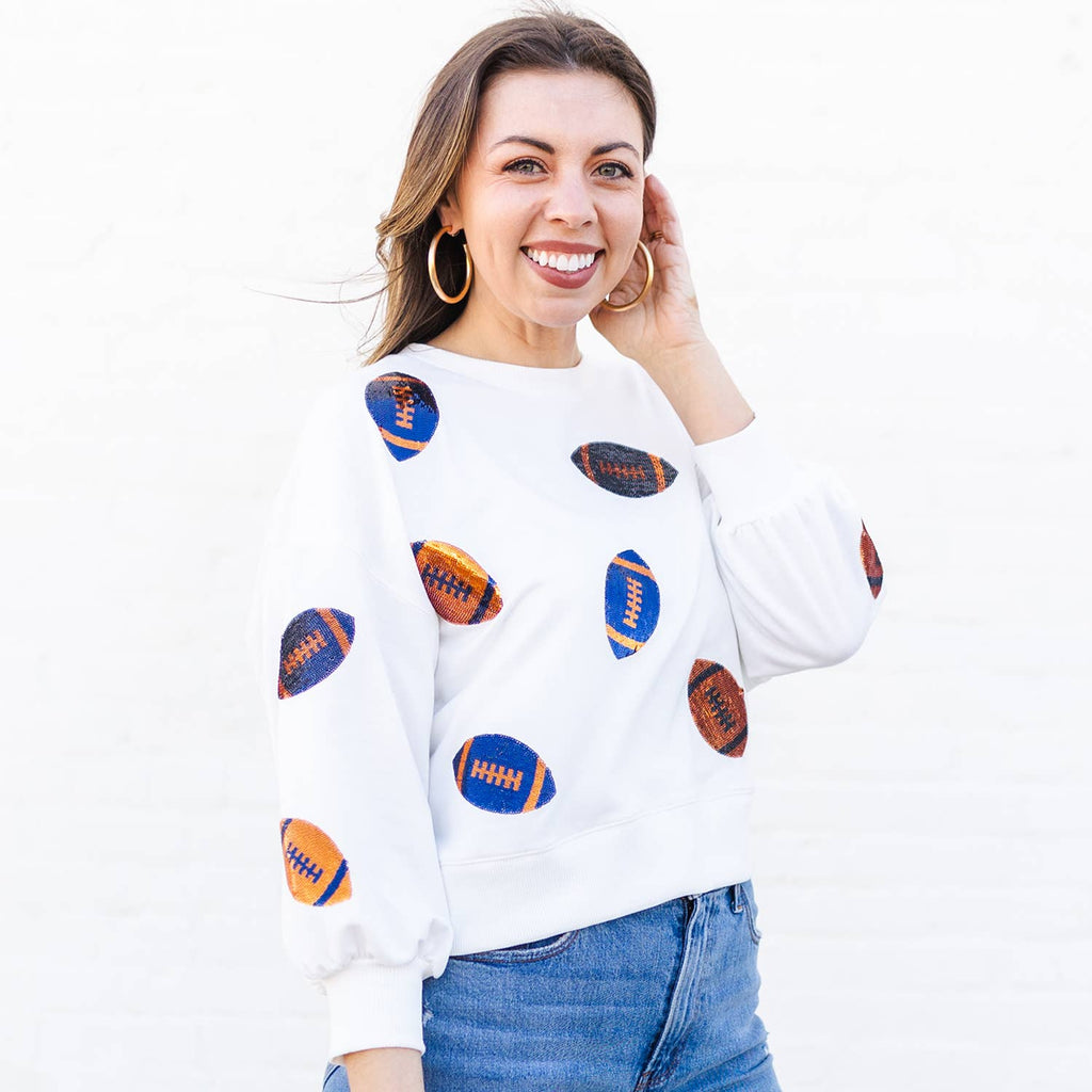 Millie Sweatshirt Navy & Orange