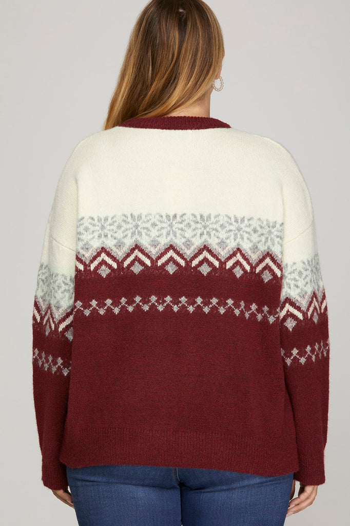 Maroon Argyle Sweater
