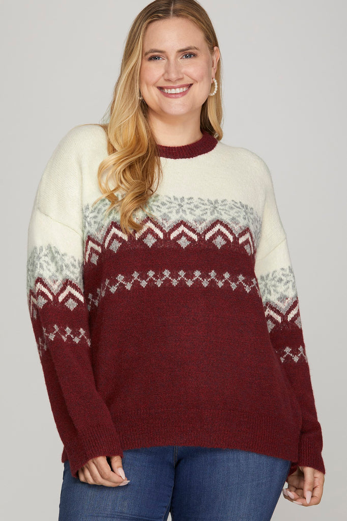 Maroon Argyle Sweater