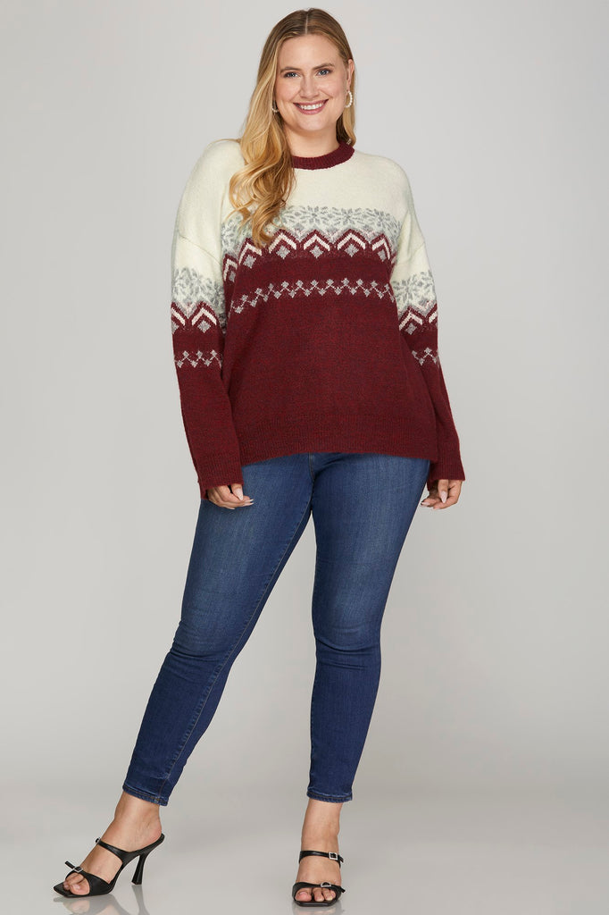 Maroon Argyle Sweater