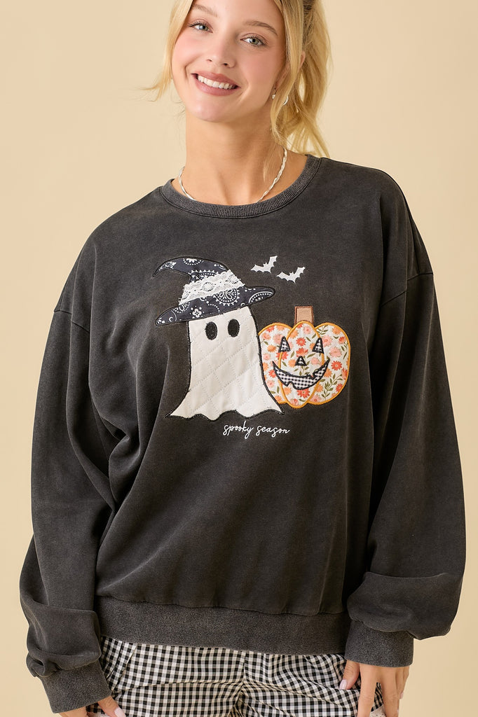 Halloween Patchwork Sweatshirt