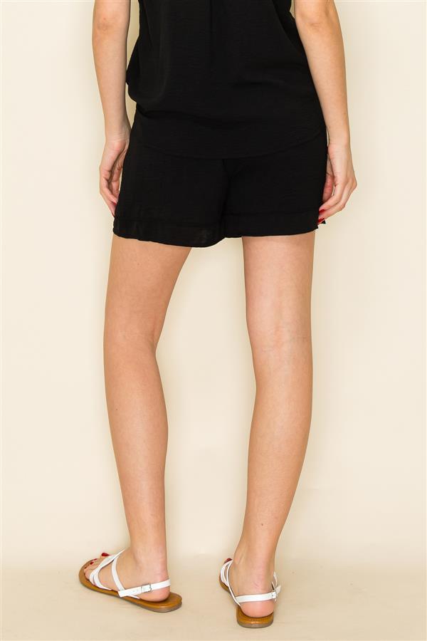 Summer Crinkle Shorts, Black