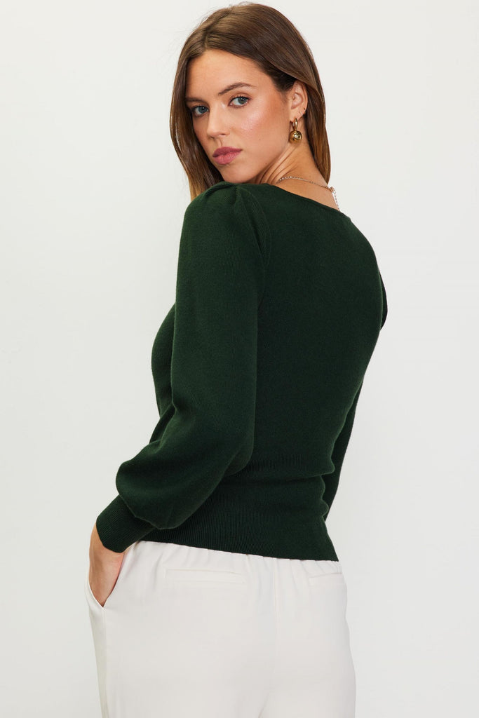 Hunter Square Puff Sleeve Sweater