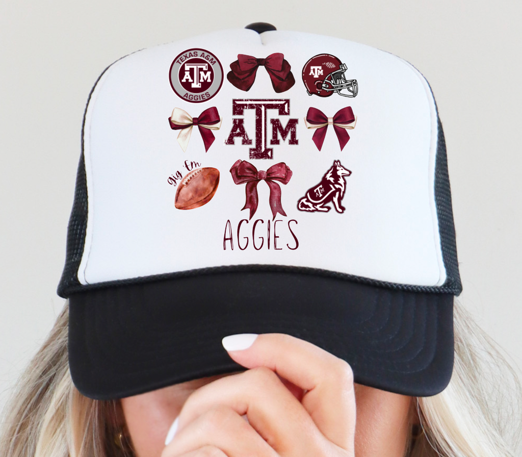 Texas A&M Aggies Coquette Trucker Hat