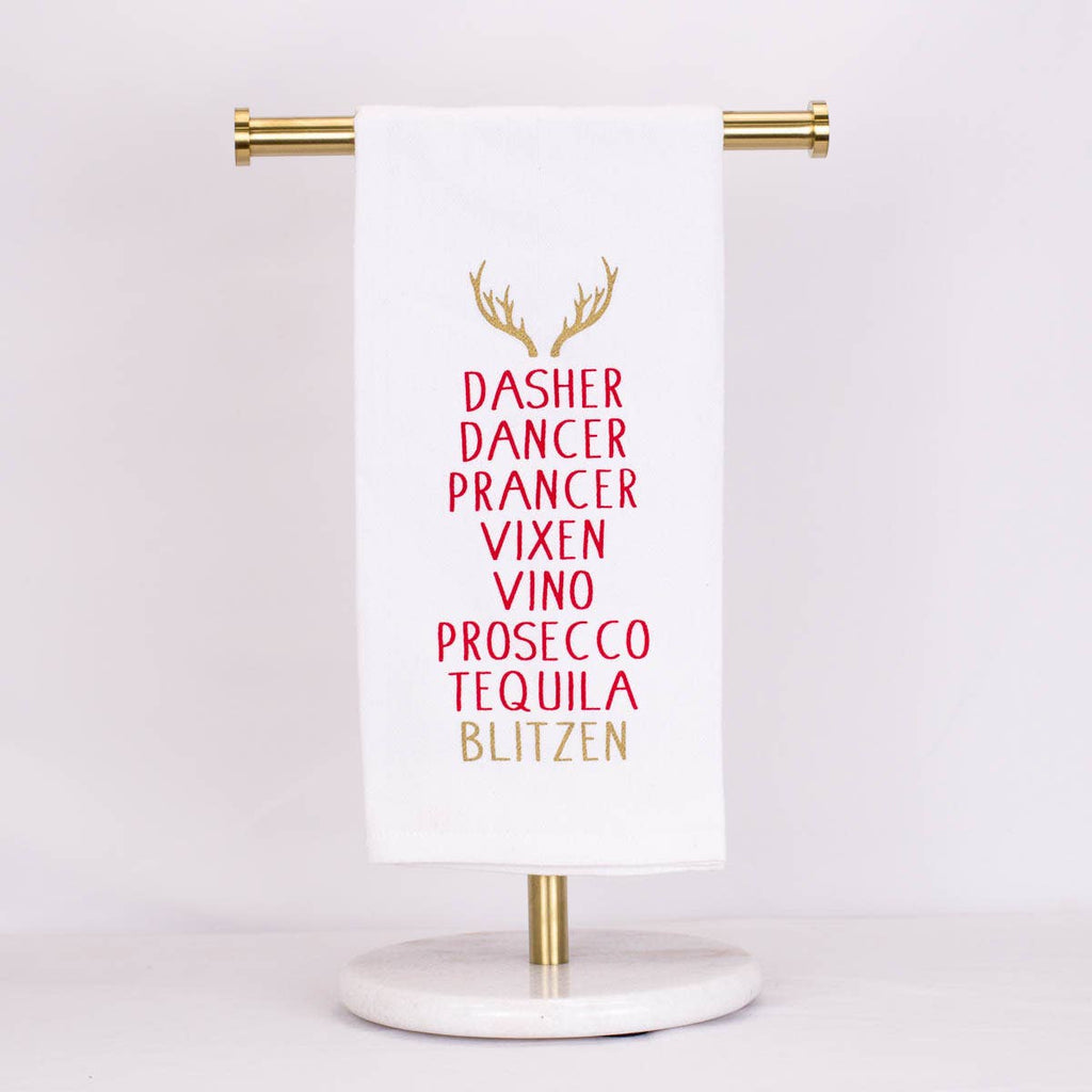 Blitzen Christmas Hand Towel