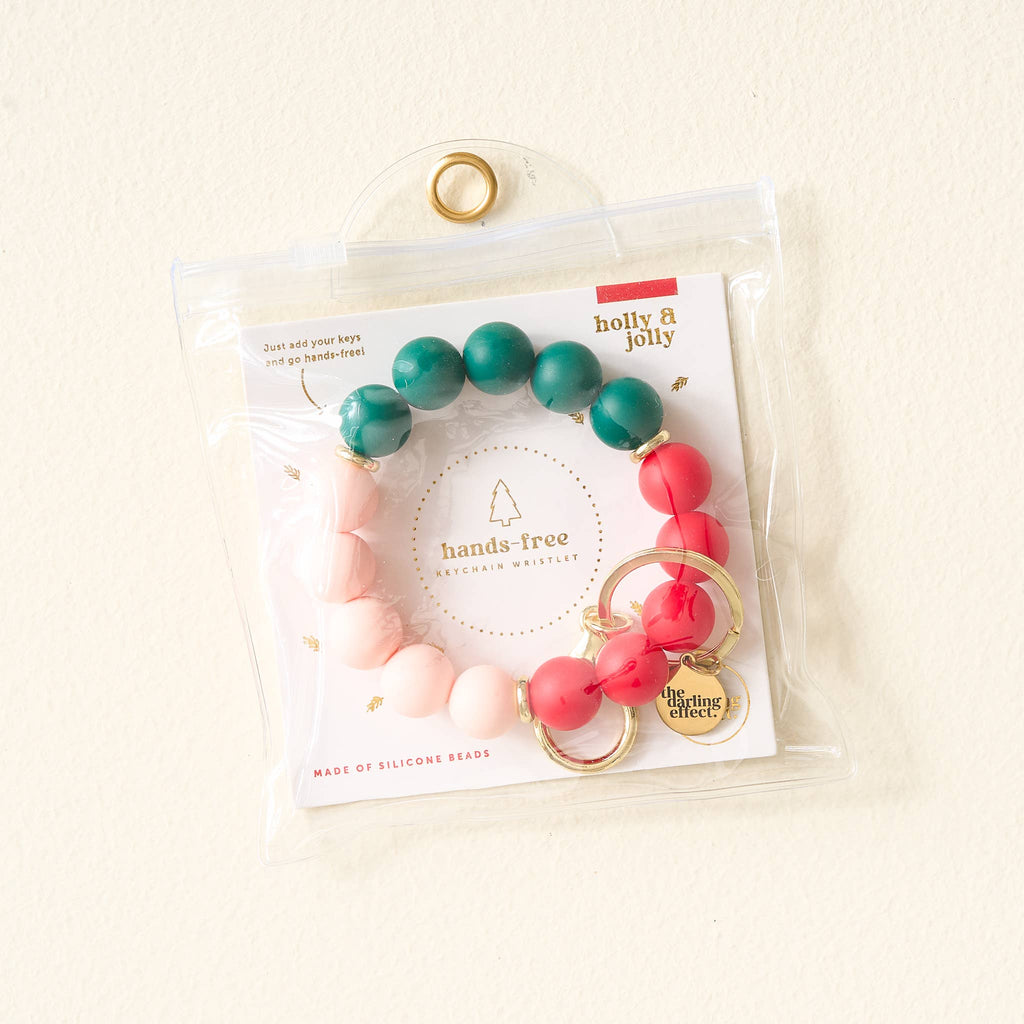 Christmas Hands-Free Keychain Wristlet