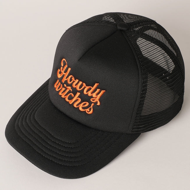 Howdy Witches Embroidered Hat