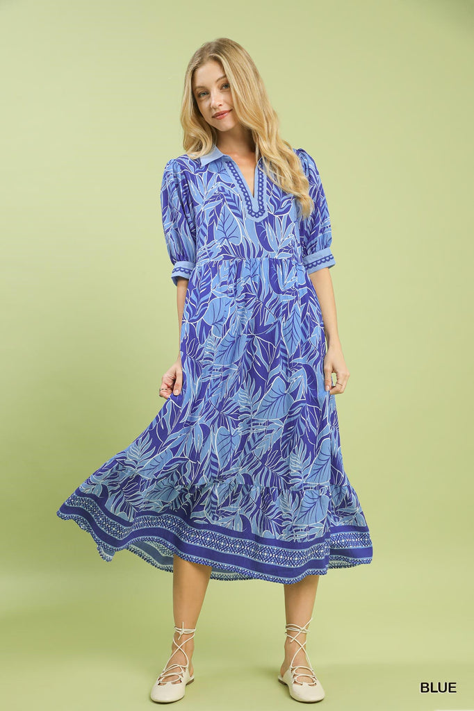 Blue Monotone Dress