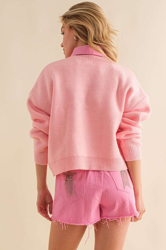 Pink Sparkle Tree Sweater