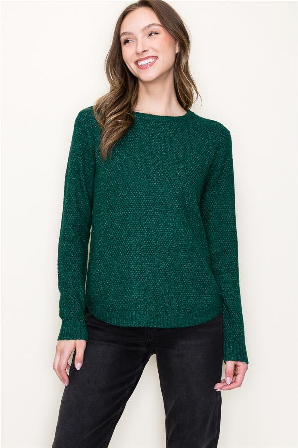 Heathered Scoop Sweater, 3 Colors
