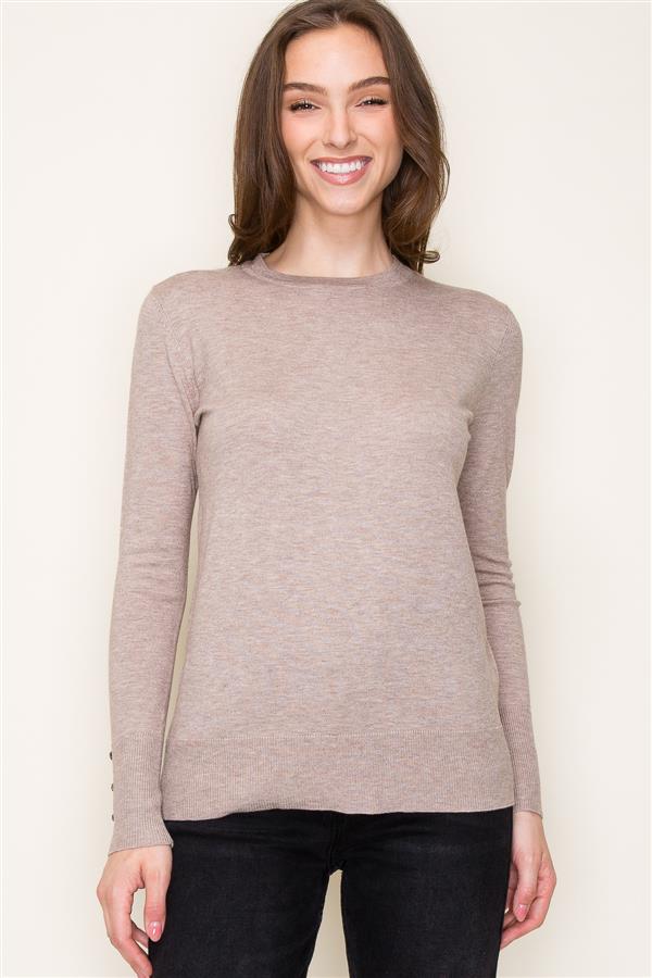 Button Detail Sweaters, 2 Colors