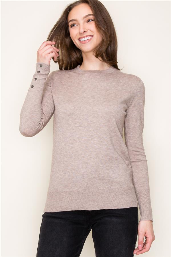 Button Detail Sweaters, 2 Colors