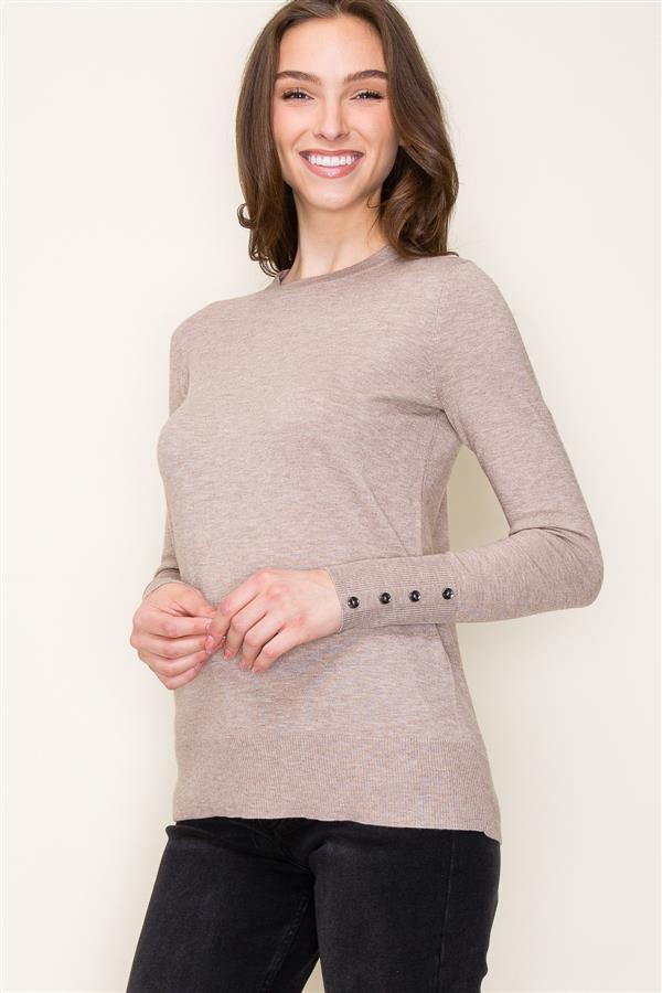 Button Detail Sweaters, 2 Colors