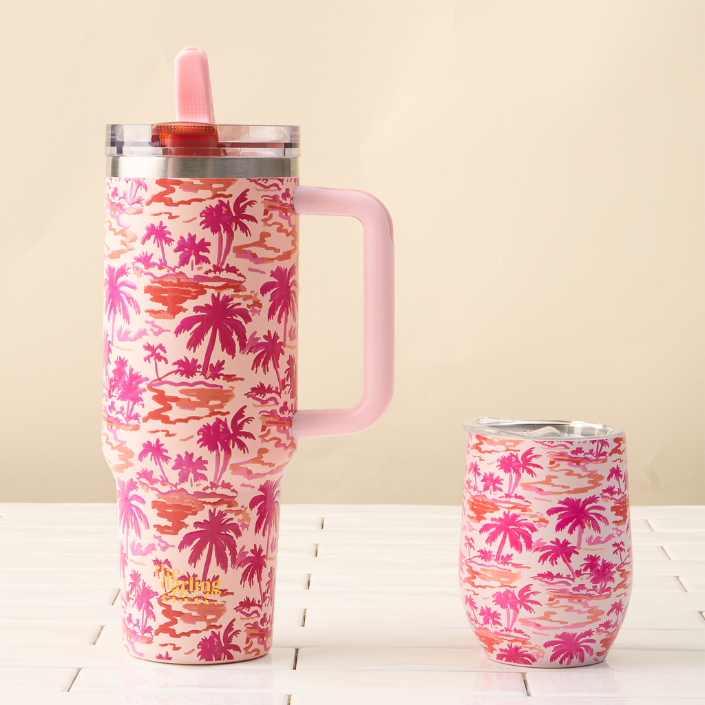 40 oz Tumbler, Paradise Palms