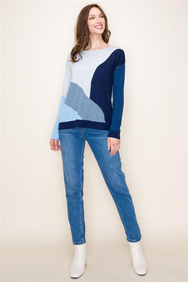 Blue Blocks Sweater