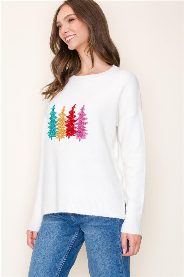 Trees Sparkle Sweater