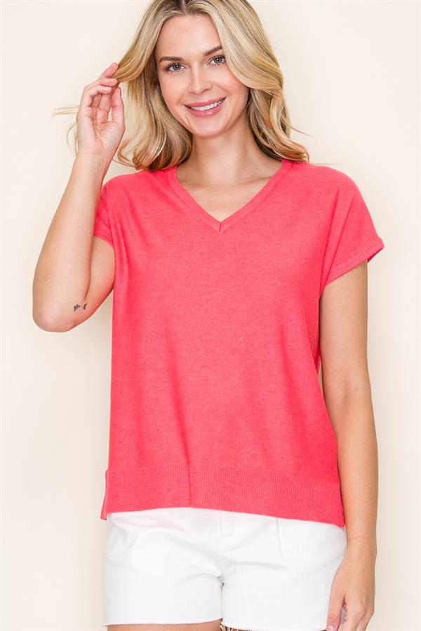 Coral Casual Top