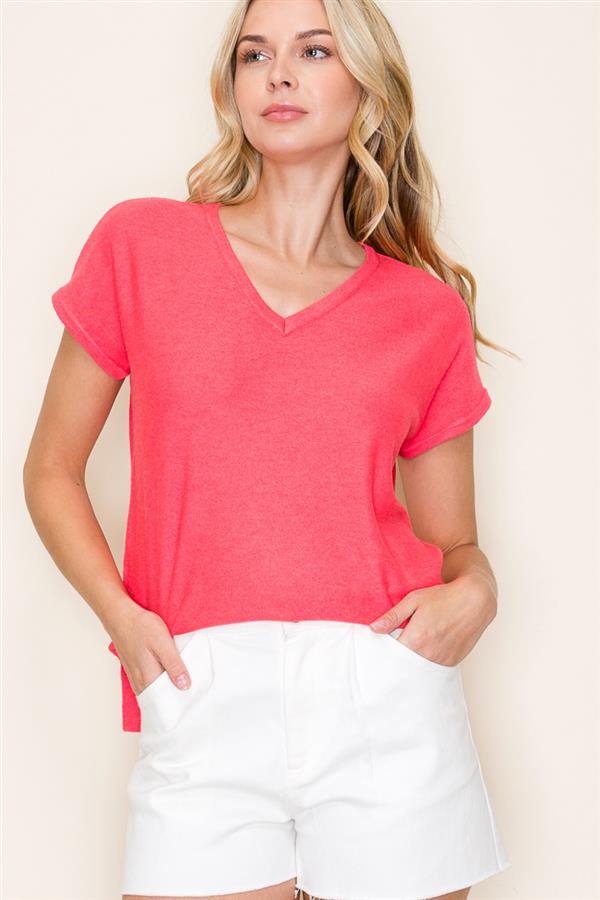 Coral Casual Top