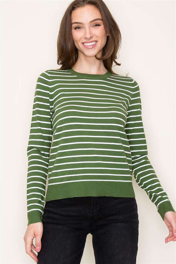 Basic Stripe Sweater, 3 Colors