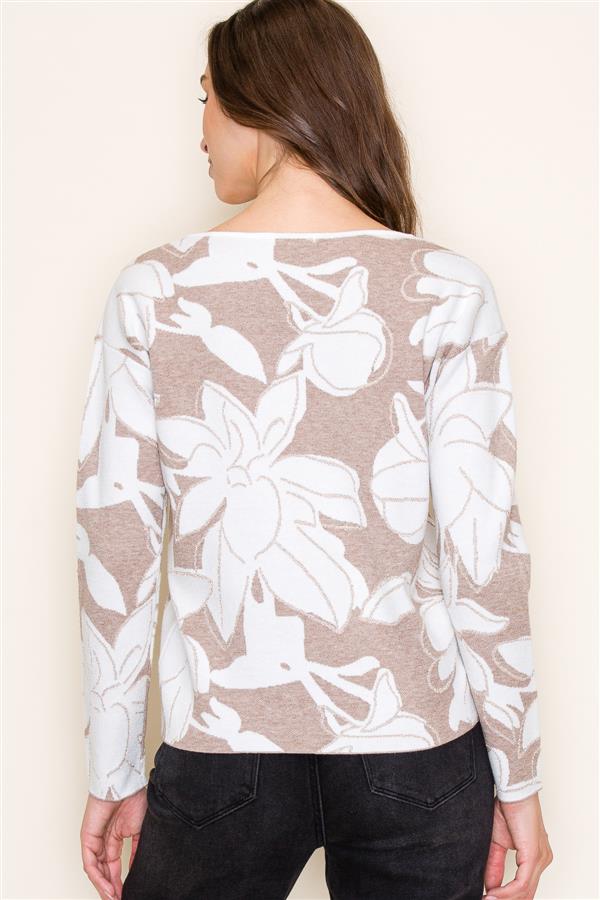 Metallic Floral Sweater