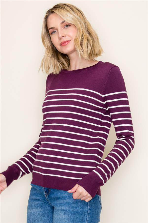 Cozy Striped Sweater, 2 Colors
