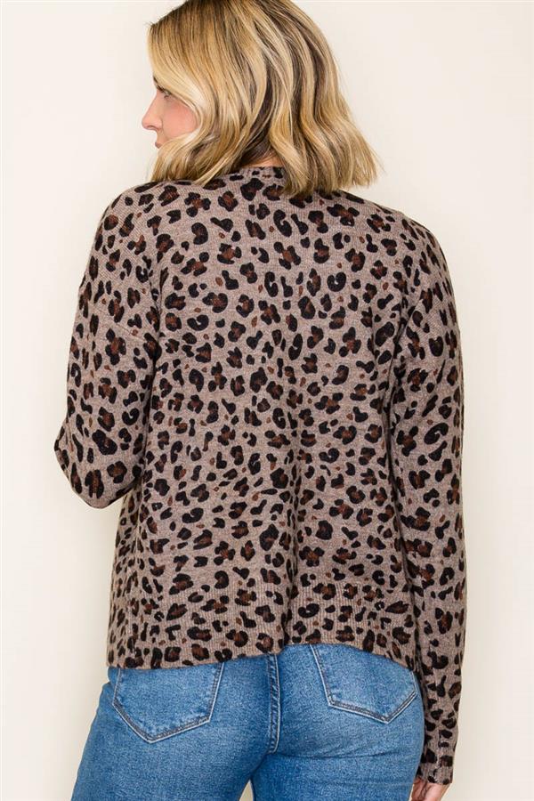 Leopard Button Cardigan