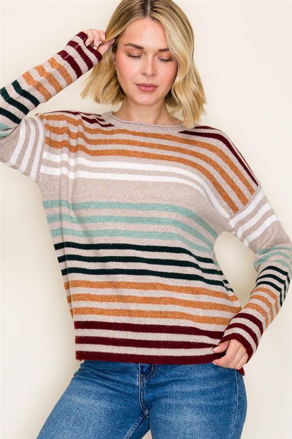 Neutral Stripe Sweater