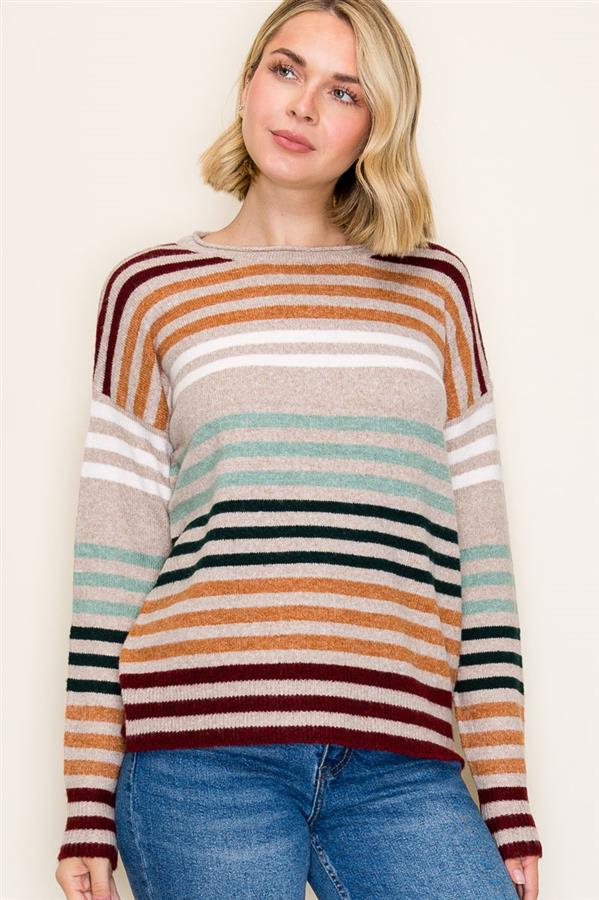 Neutral Stripe Sweater