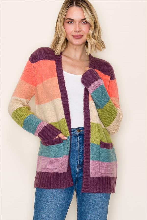 Plum Orange Cardigan
