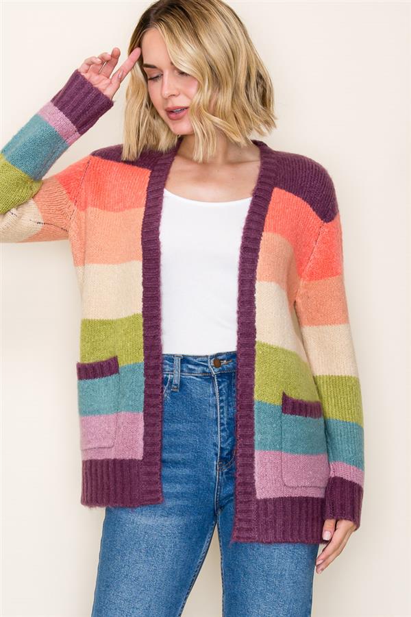 Plum Orange Cardigan