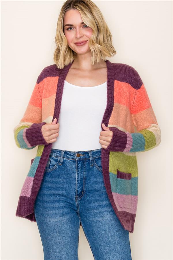 Plum Orange Cardigan
