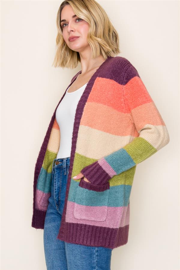 Plum Orange Cardigan