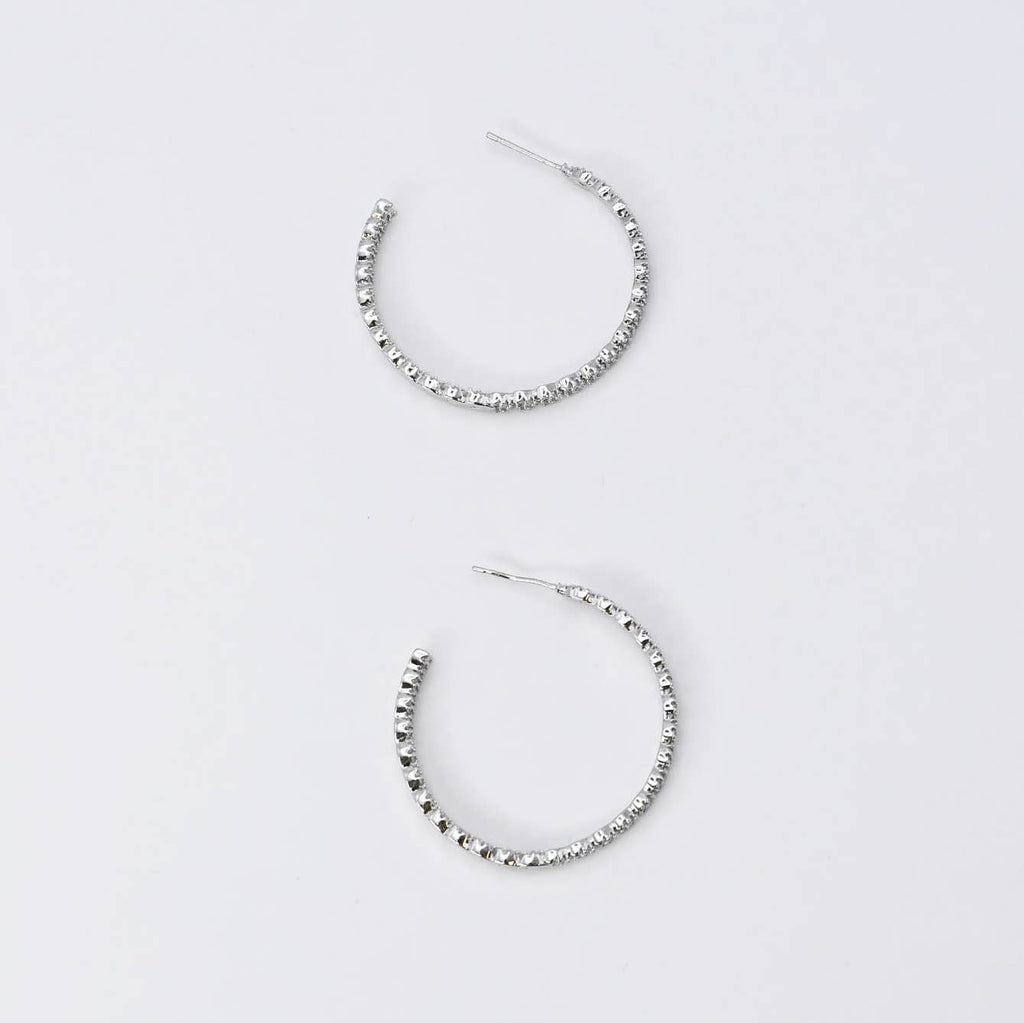 Shinning Silver Hoop