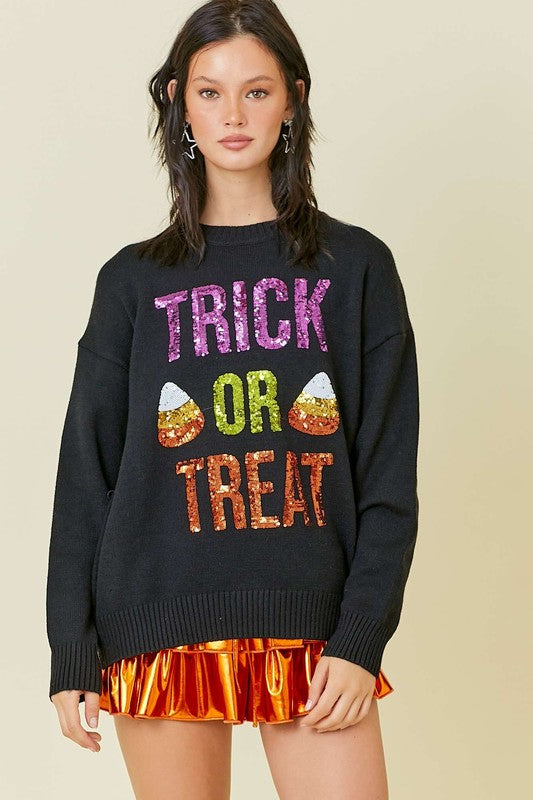 Trick or Treat Sequin Sweater