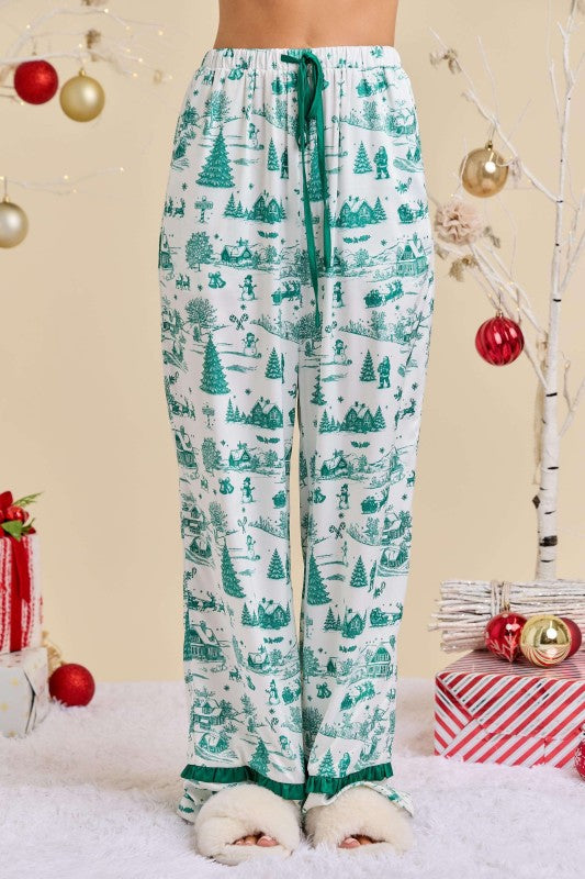 Green Vintage Holiday Pajamas