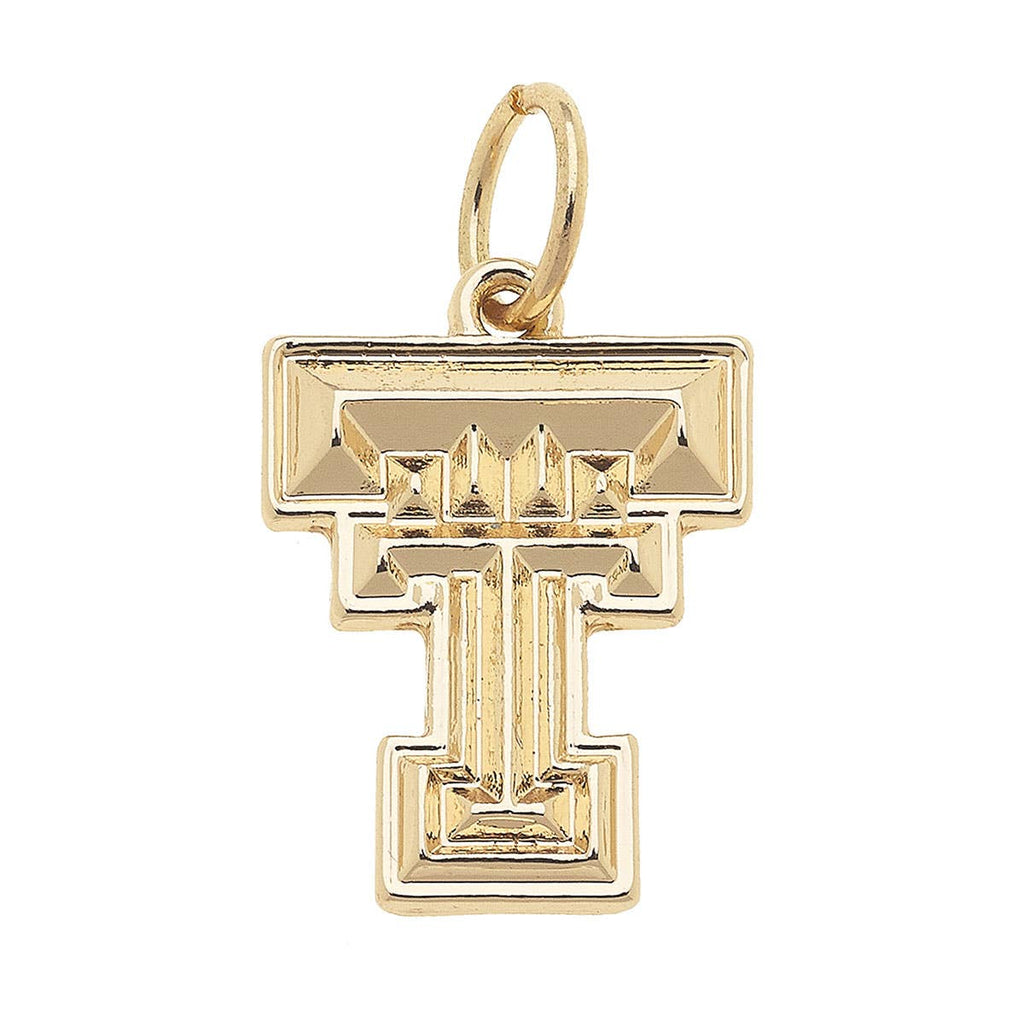 Texas Tech Red Raiders Shiny Gold Logo Charm