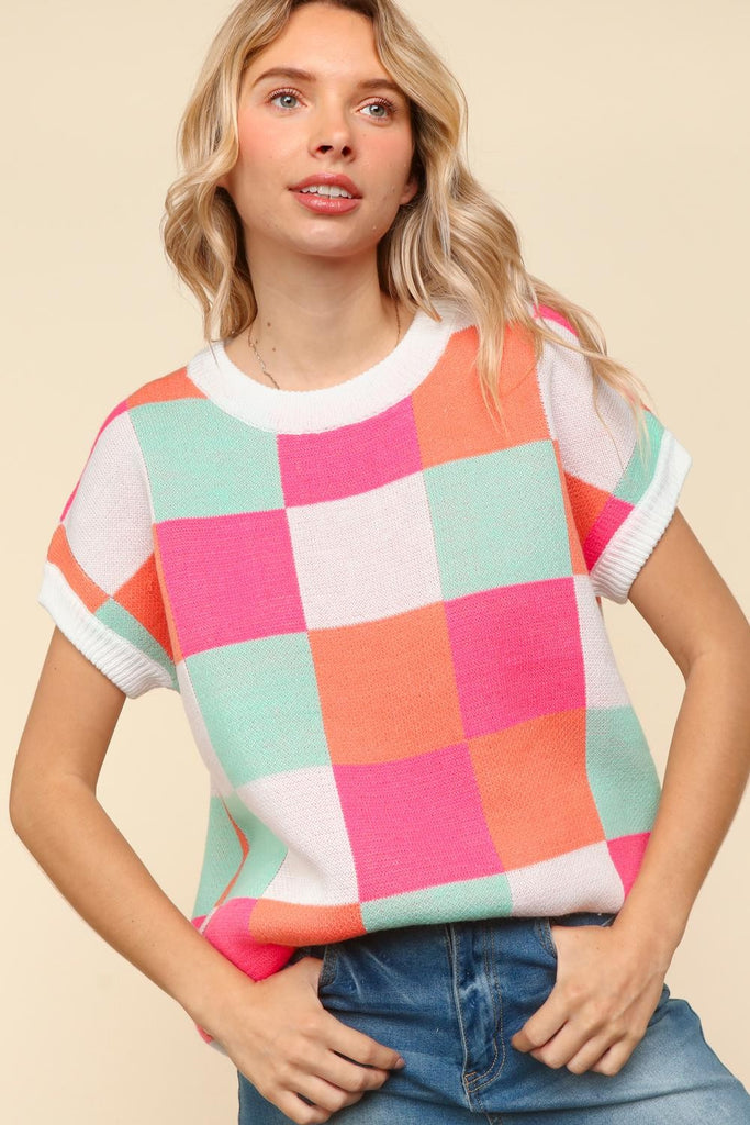 Checker Block Sweater