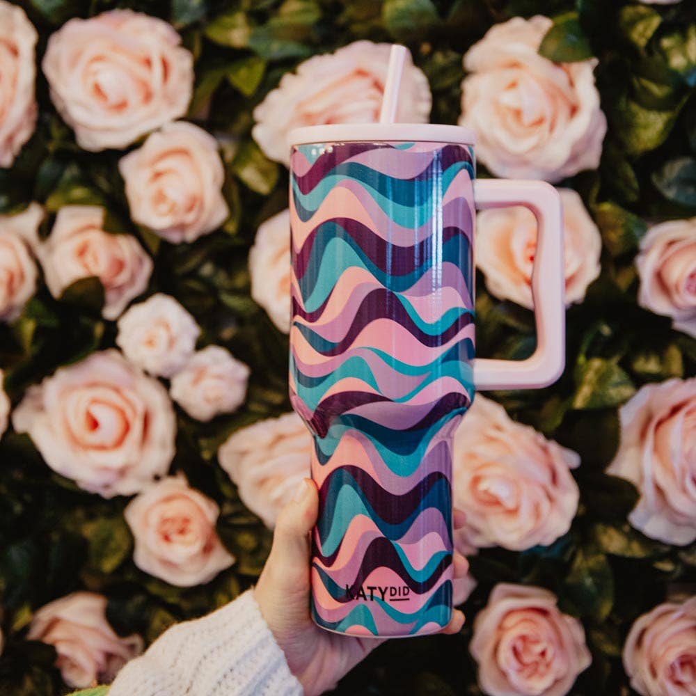 Pink Swirl Tumbler