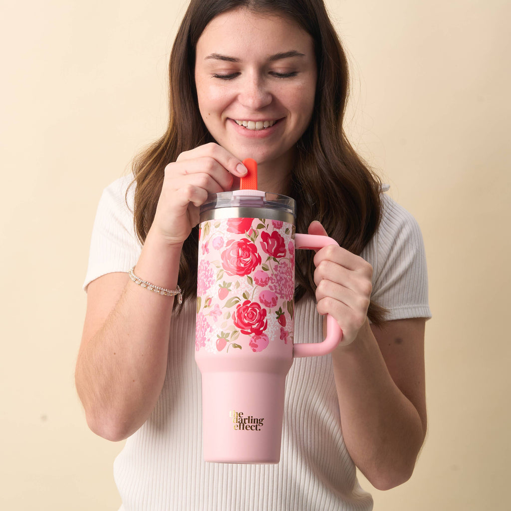 40 oz Tumbler-Rose Garden