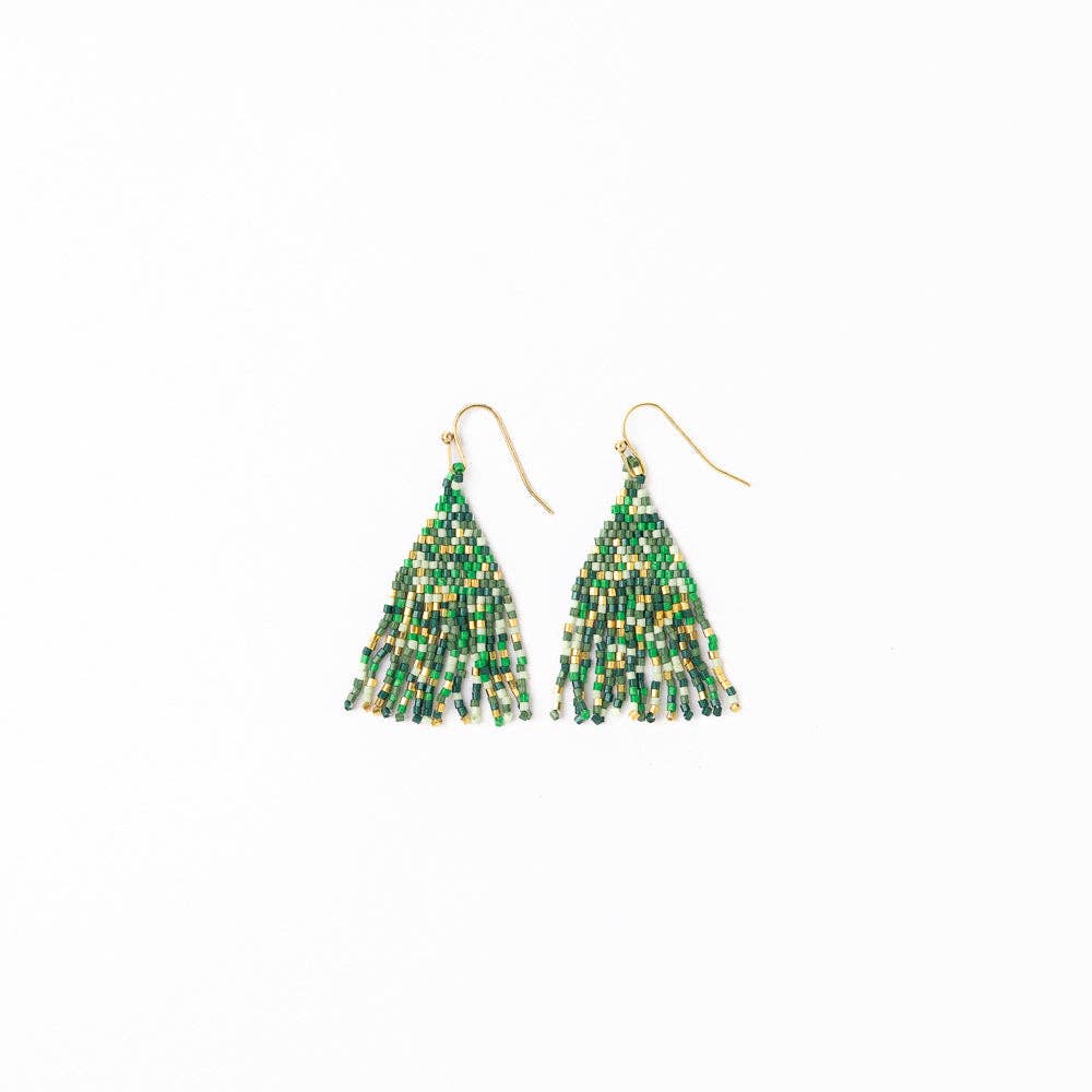 Cassie Mini Confetti Short Fringe Earrings