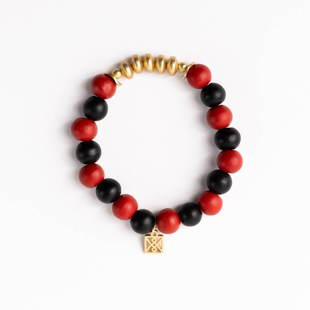 Myles Bracelet, Red & Black
