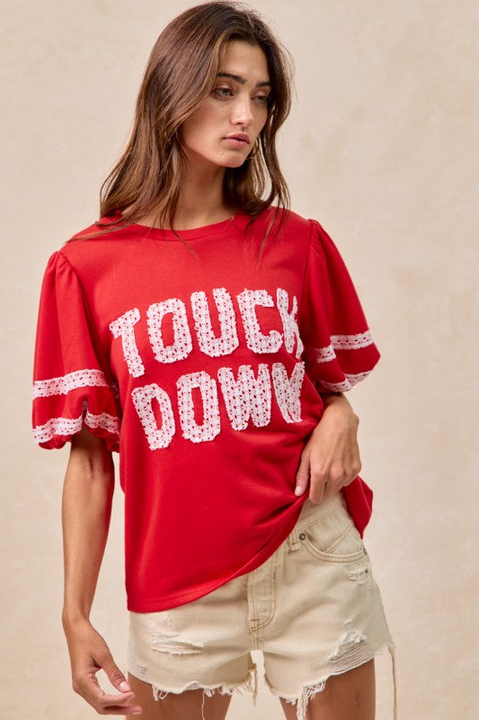 Lace Patchwork Touch Down Top