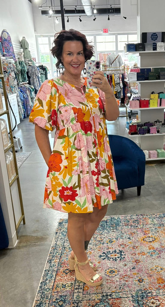 Ivory Floral Dress