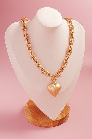 Bold Heart Toggle Necklace