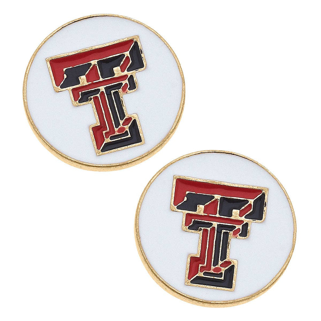Texas Tech Red Raiders Enamel Stud Earrings