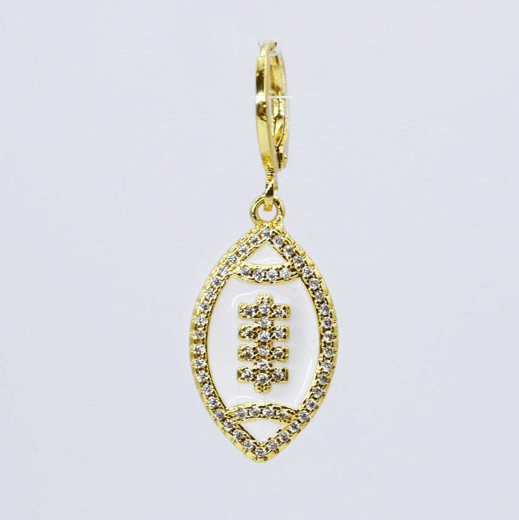 White Football Charm