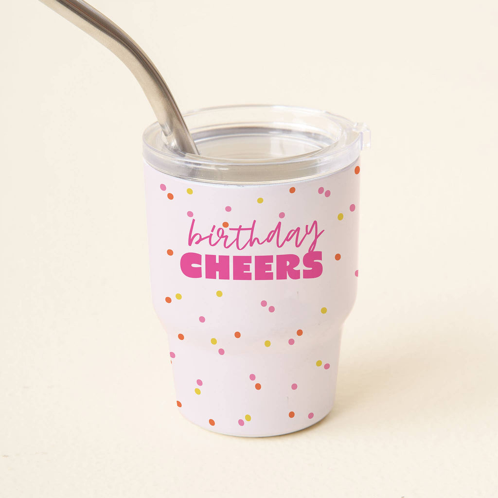 2 oz Tiny Tumbler, Birthday Cheers