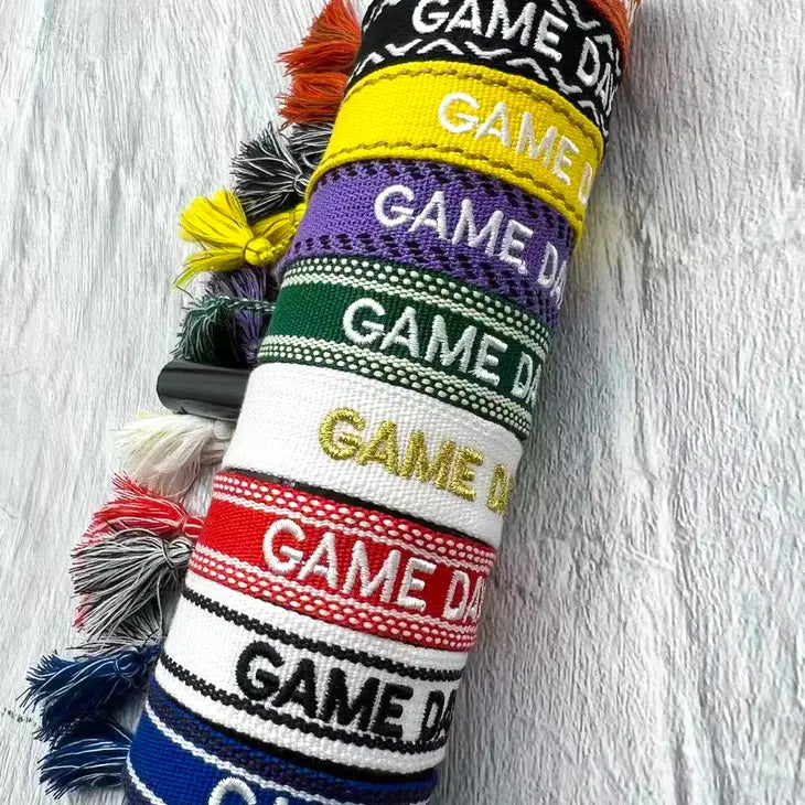 Embroidered Game Day Bracelets